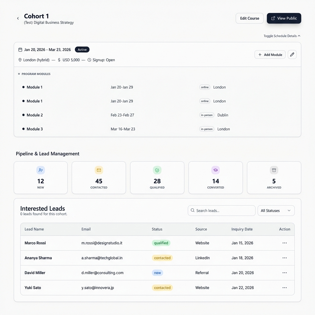 Calendar Operations Preview